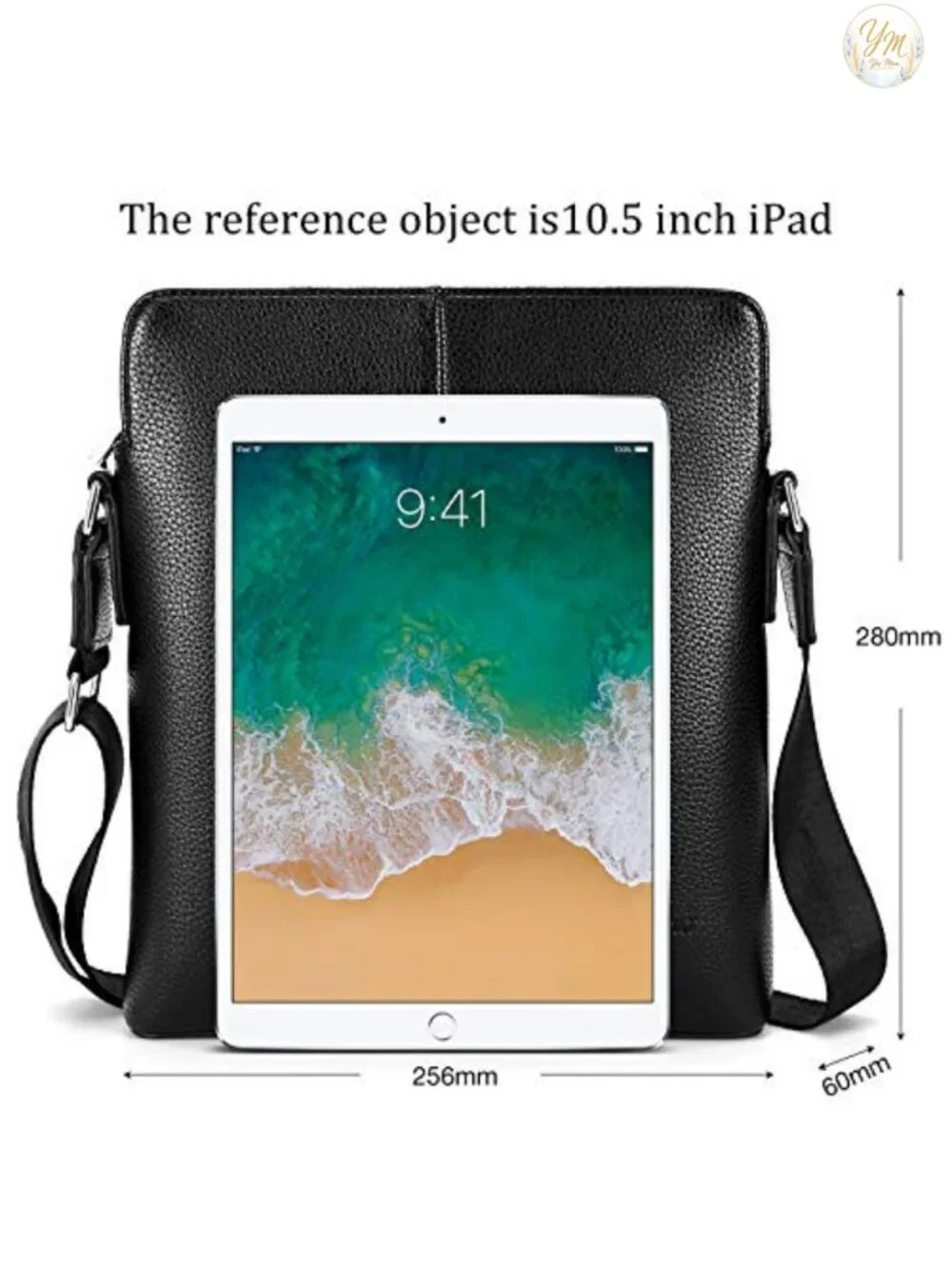 Mens Leather Messenger Bag Crossbody Shoulder Tote Business Travel